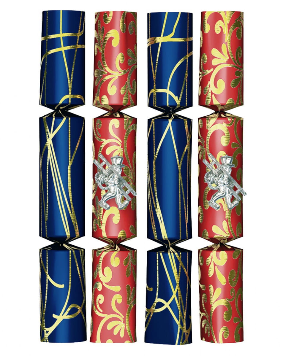 4 St. Knall-Bomben rot-blau-gold