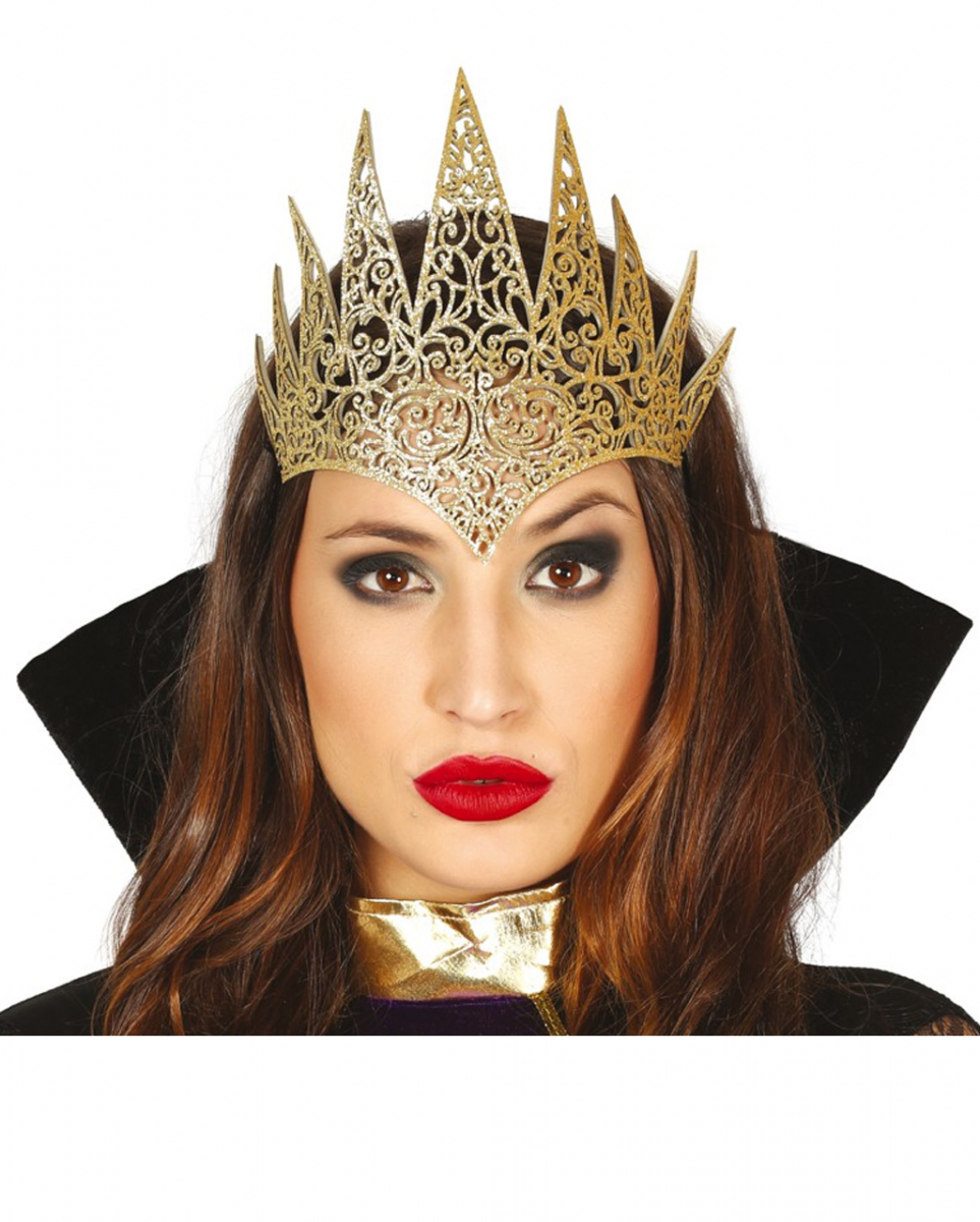 Goldene Glitzer Königin Krone