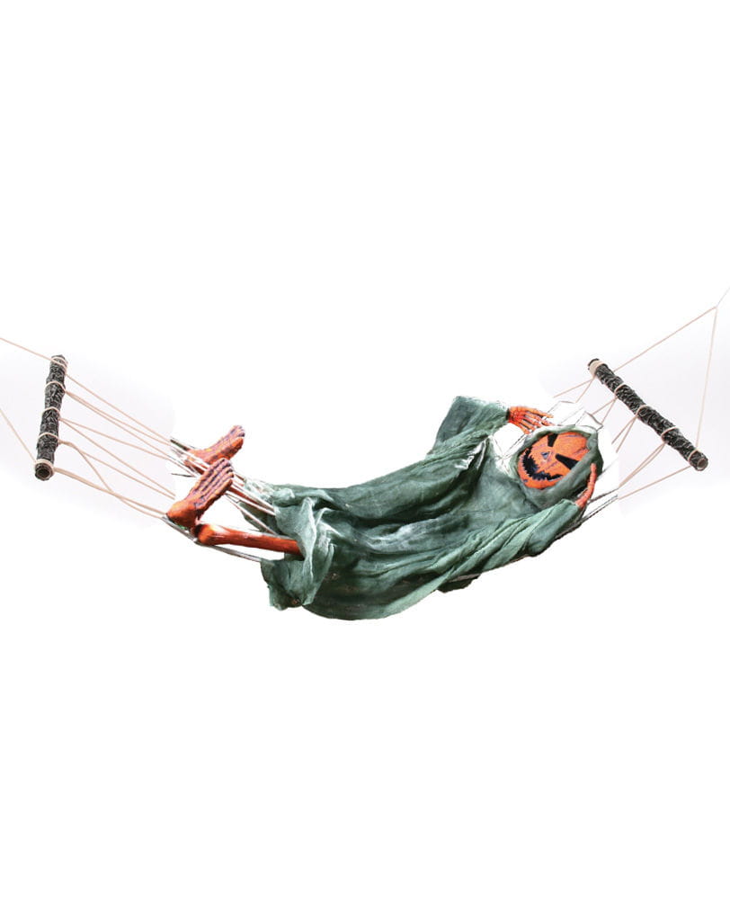Geister Kürbis in der Hängematte