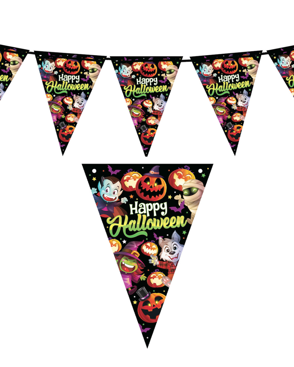 Happy Halloween Monster Girlande 3m