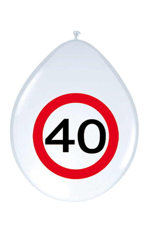 Latex Luftballon Verkehrsschild 40