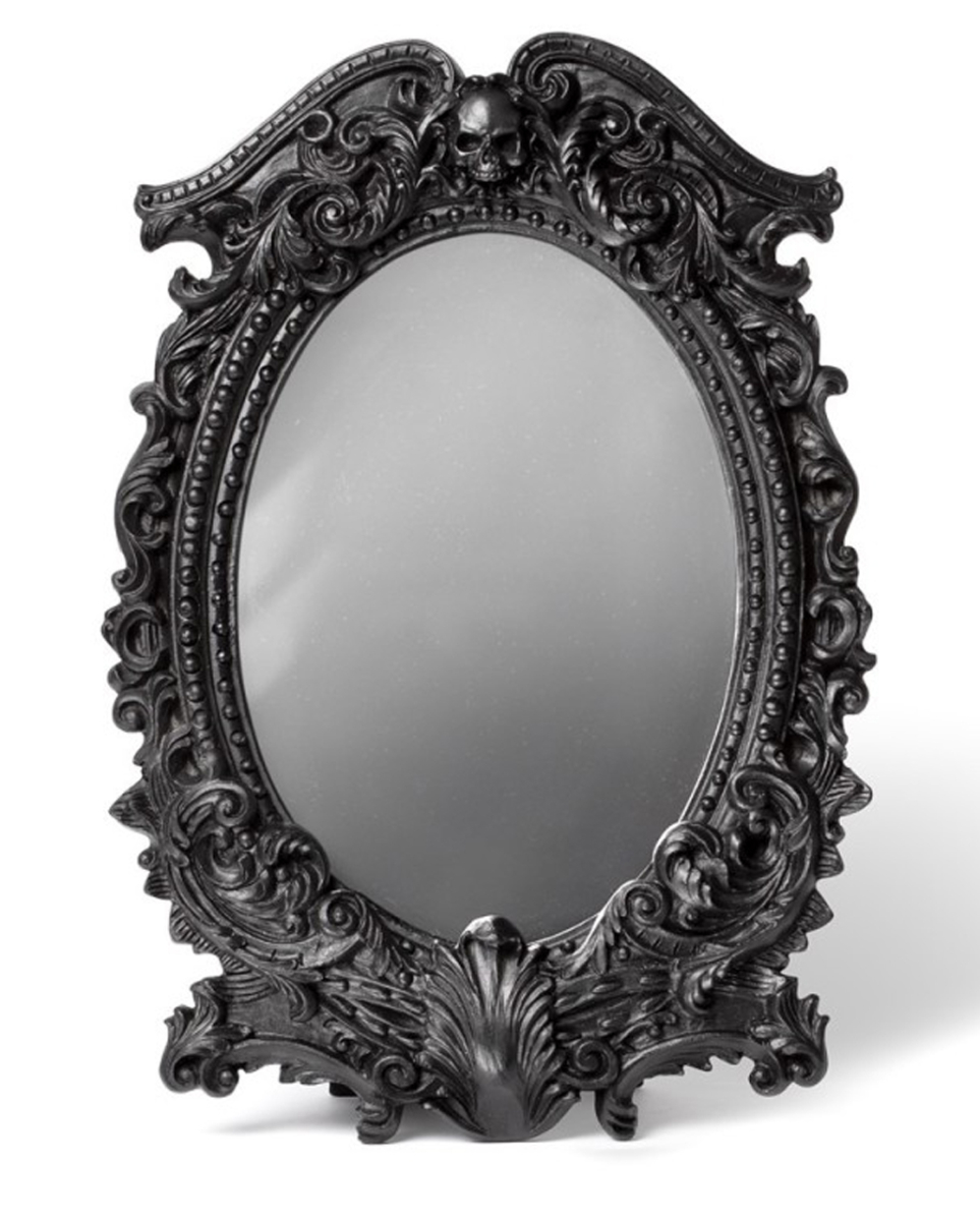 Maske der Schwarzen Rose Wand & Standspiegel 23,5cm