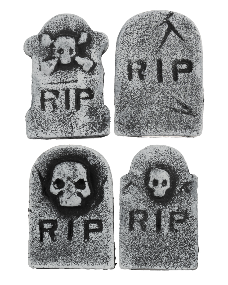 Kleine Halloween Grabsteine 4er Pack
