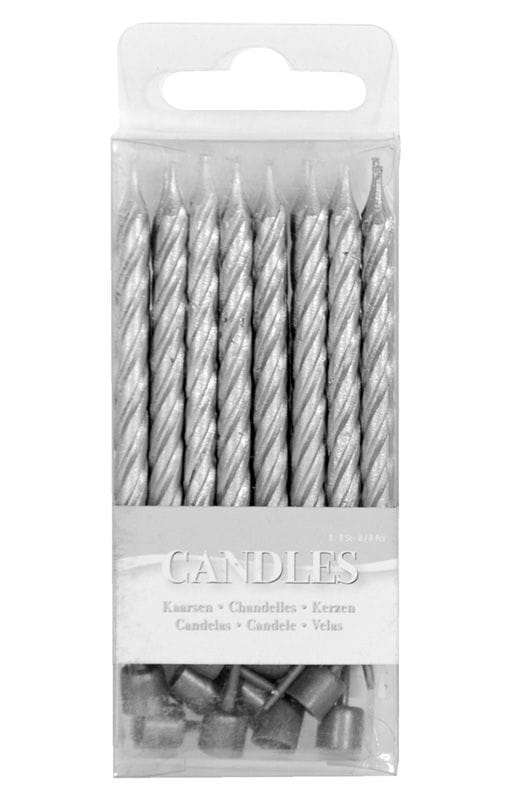 Torten Kerzen silber 16 St.