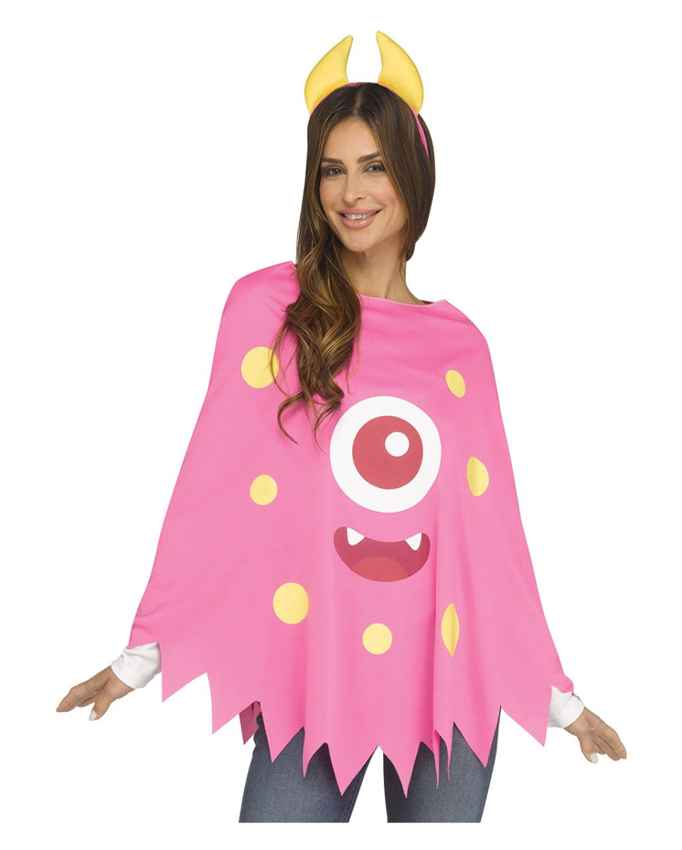Pinker Monster Kostüm Poncho