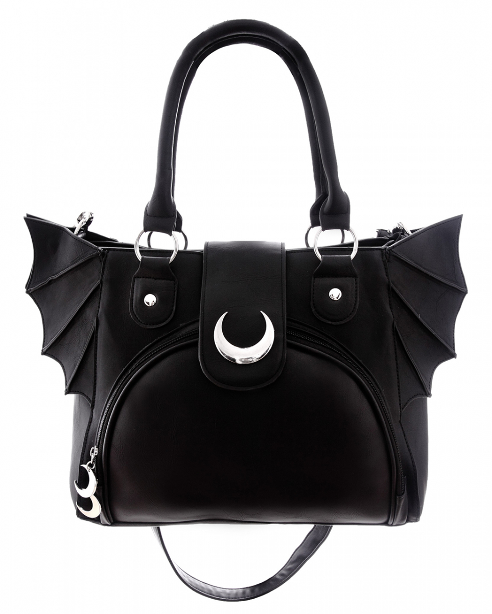 Mond Gothic Handtasche mit Fledermausflügel ★