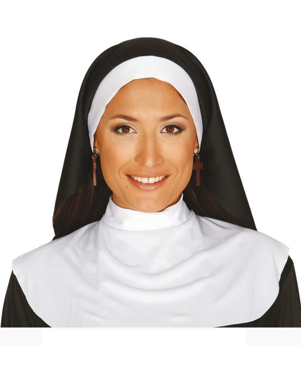 2-tlg. Nonnen Haube