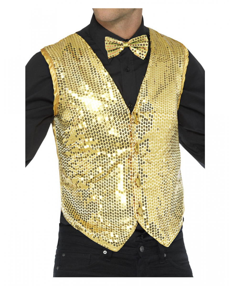 Goldene Männer Pailletten-Weste