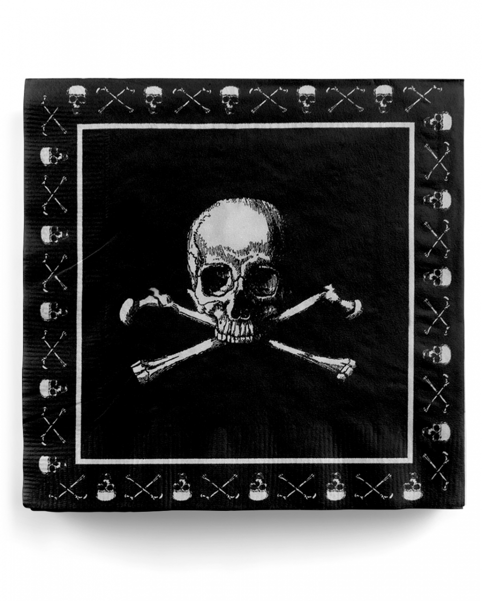Piraten Totenschädel Servietten 20 St.