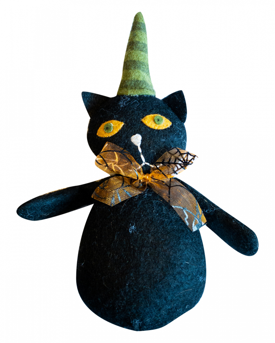 Kleine Plüsch Halloween Katzen Figur