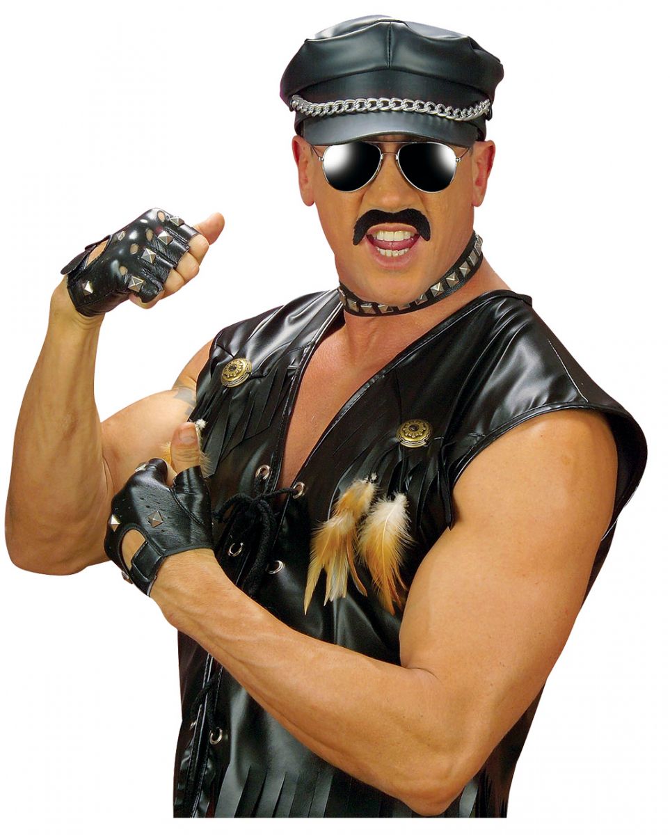 Biker & Rocker Nieten Set in Lederoptik