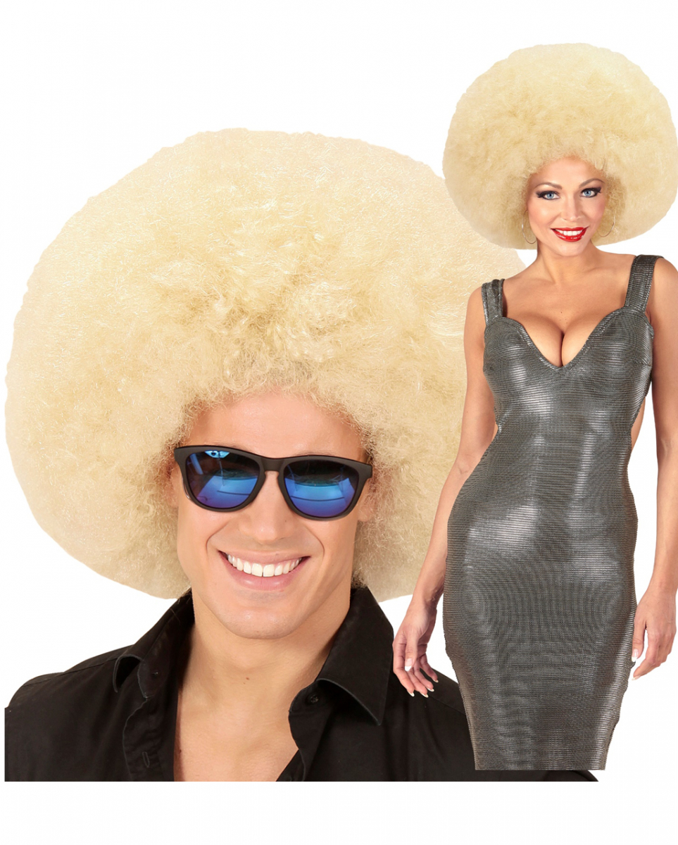 XL Afro Perücke Blond
