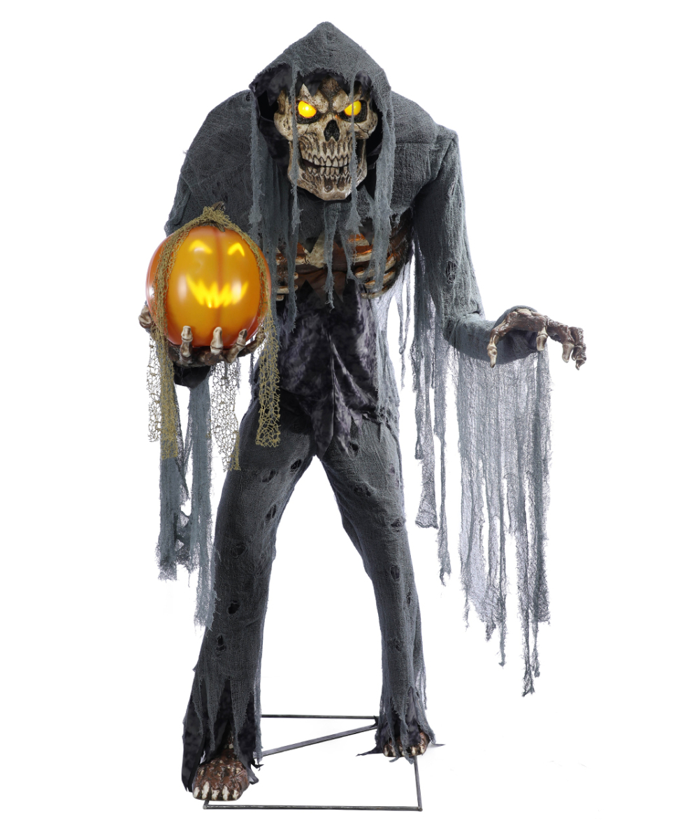 Großer Jack Reaper mit sprechendem Kürbis Halloween Animatronic