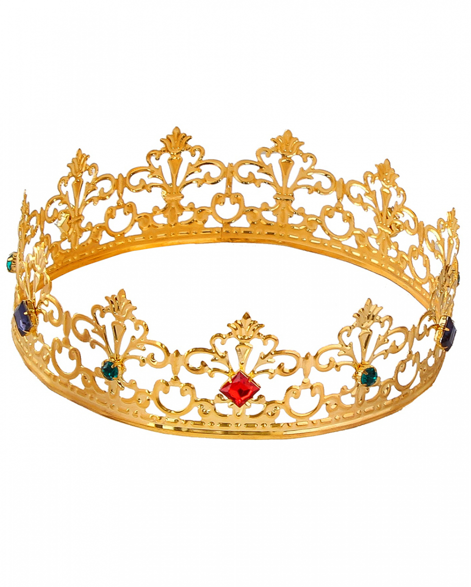 Königliche Krone mit farbigen Ziersteinen
