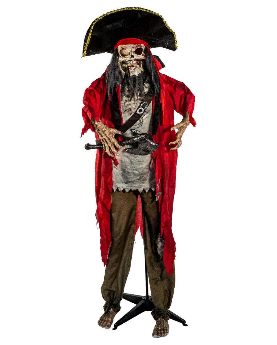 Gruseliger Skelett Pirat Halloween Animatronic 190cm