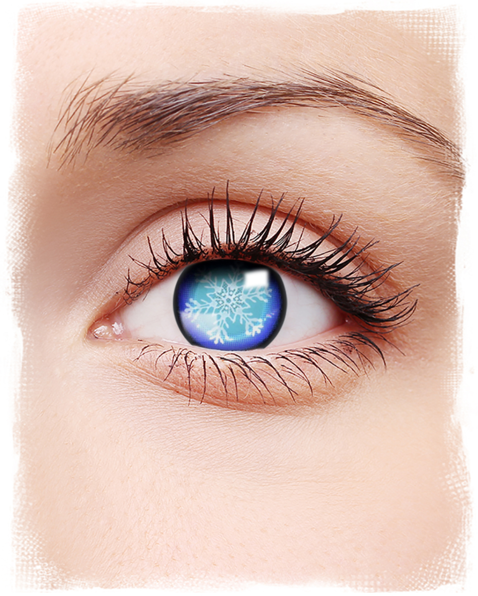 Kontaktlinsen Schneeflocke Blau