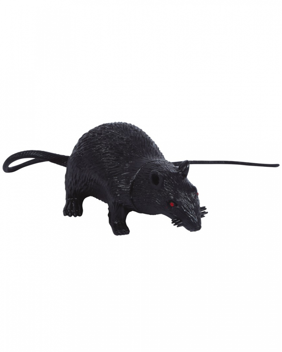 Deko Ratte schwarz 15cm