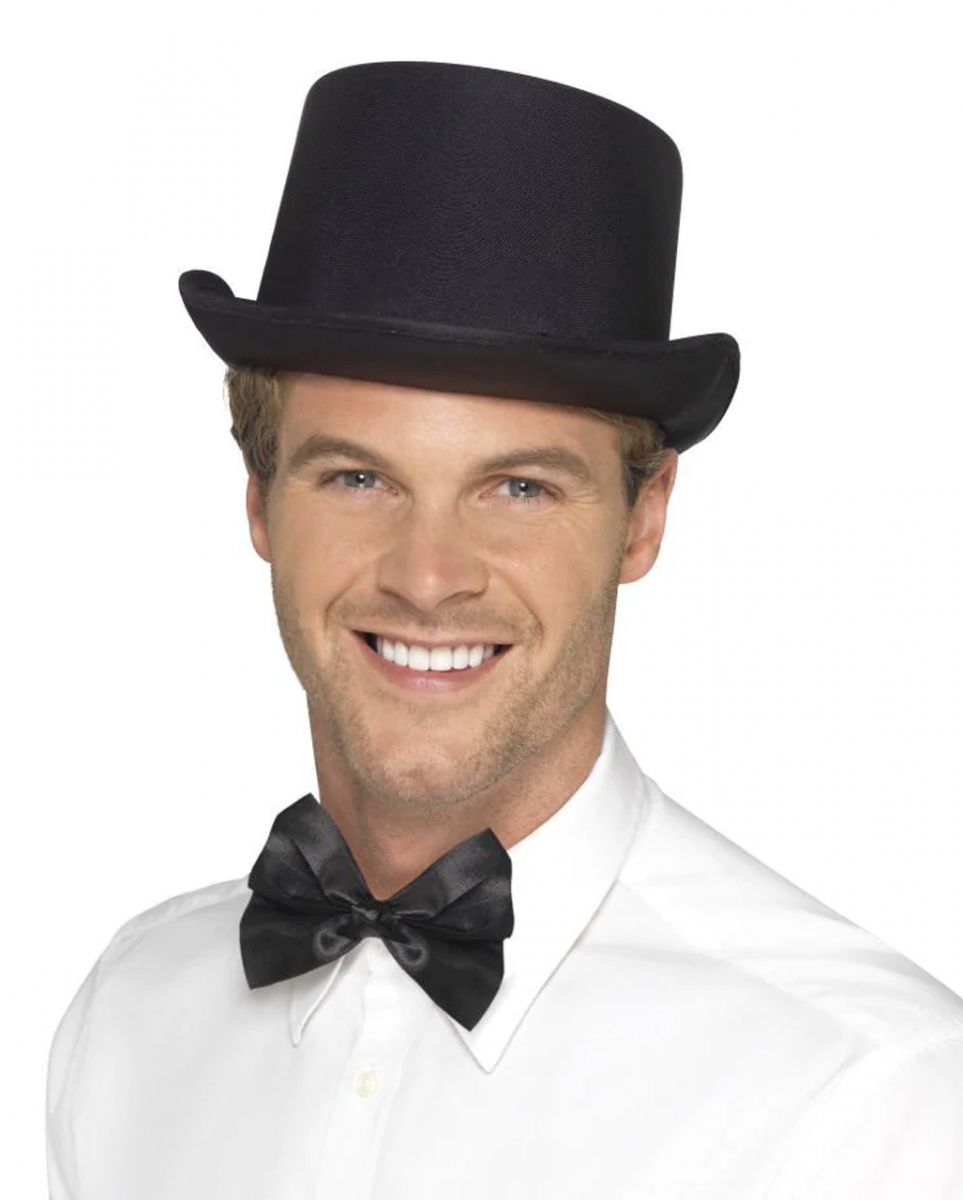 Schwarzer Zylinder Satin Look