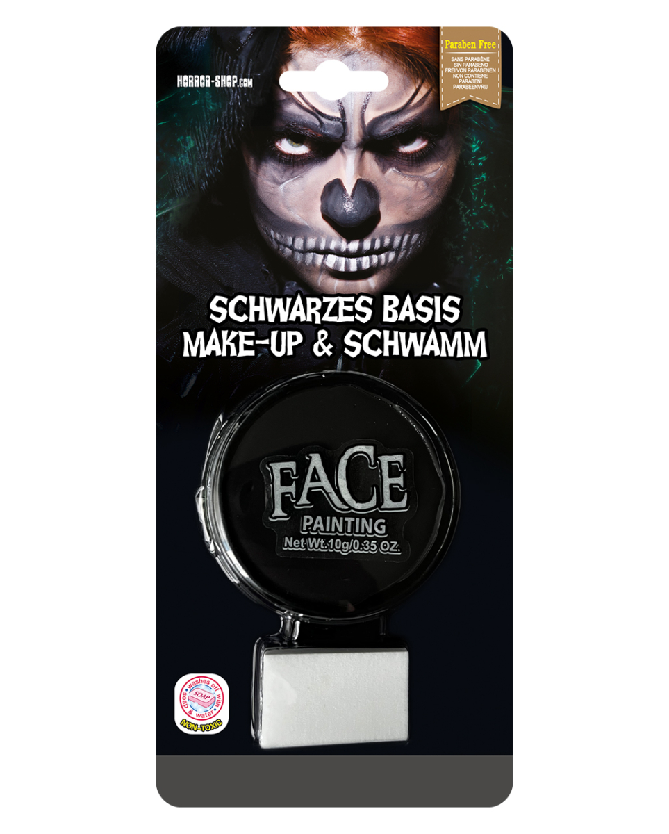 Schwarze Make-up Grundierung & Schwamm