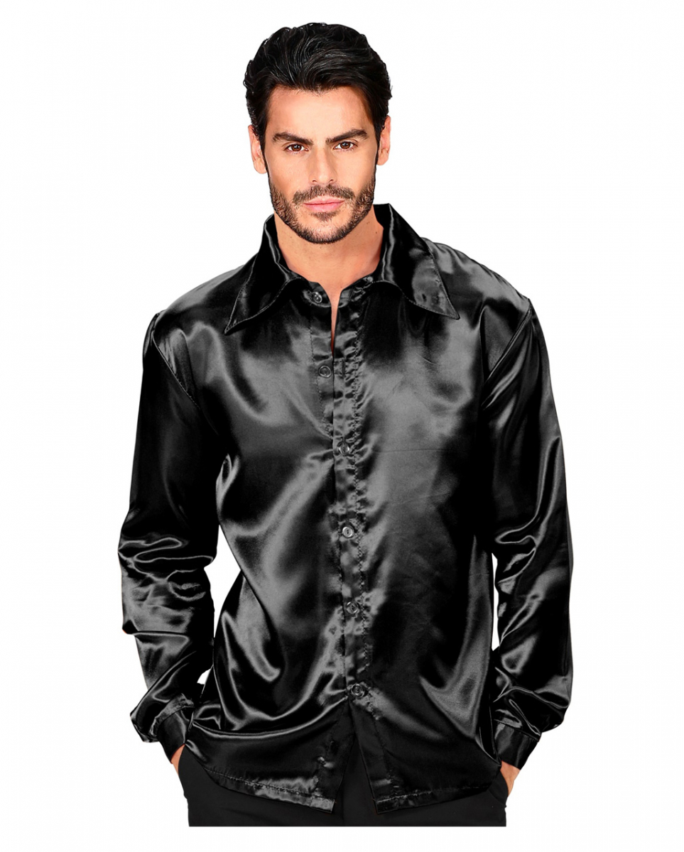 70s Disco Hemd schwarz