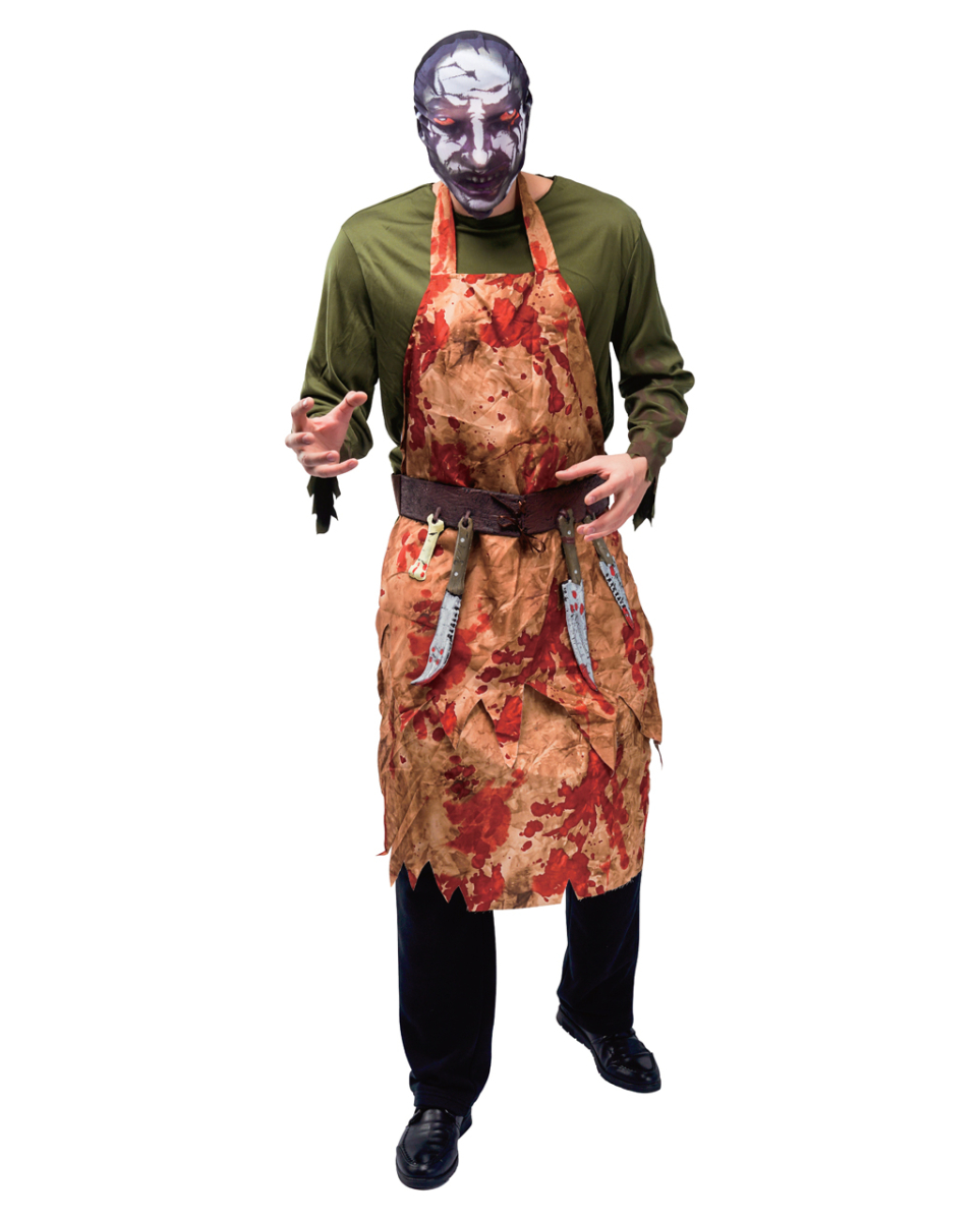 Schlachthaus Mörder Kostüm mit Maske