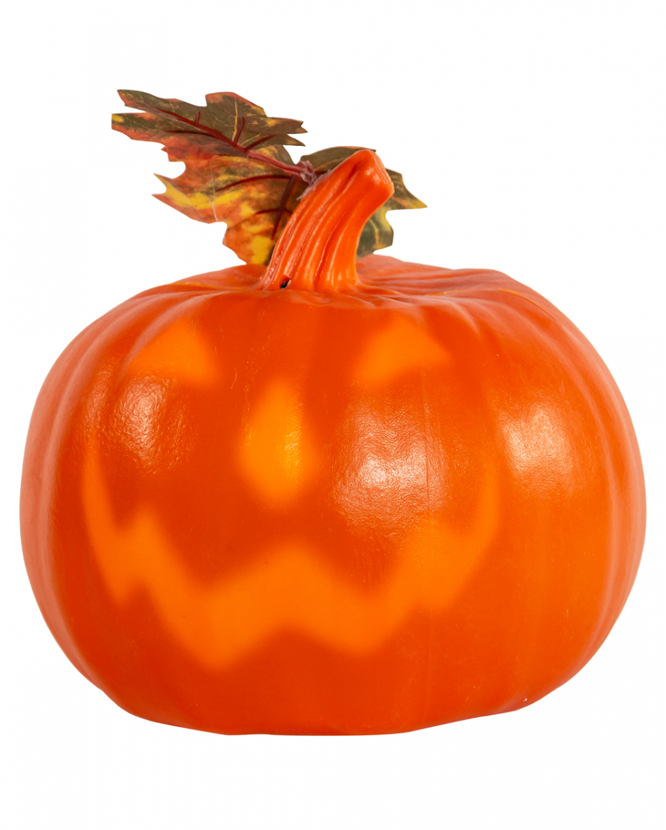 Sprechender Kürbis mit Jack O'Lantern Gesicht 23cm