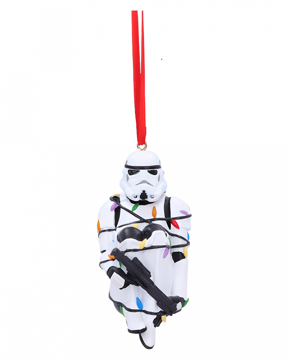 Star Wars Stormtrooper in Lichterkette Christbaumkugel 9cm