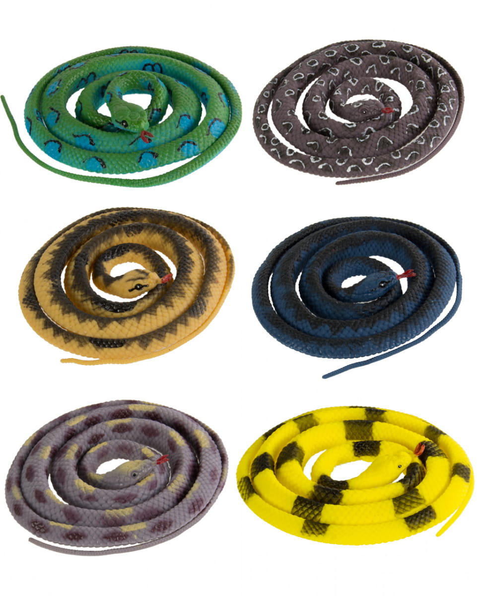 Gummi Schlange 146cm versch. Farben