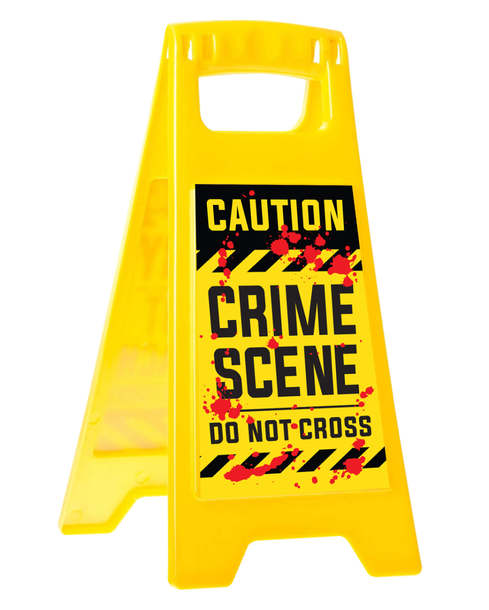 TATORT Warnzeichen Aufsteller 53cm