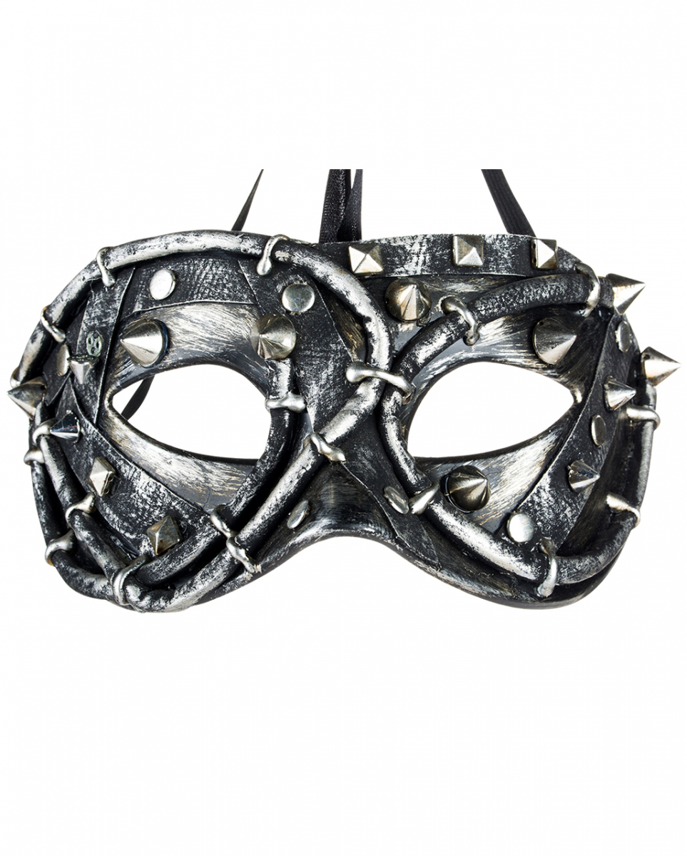 Steampunk Techno Rose Augenmaske mit Nieten