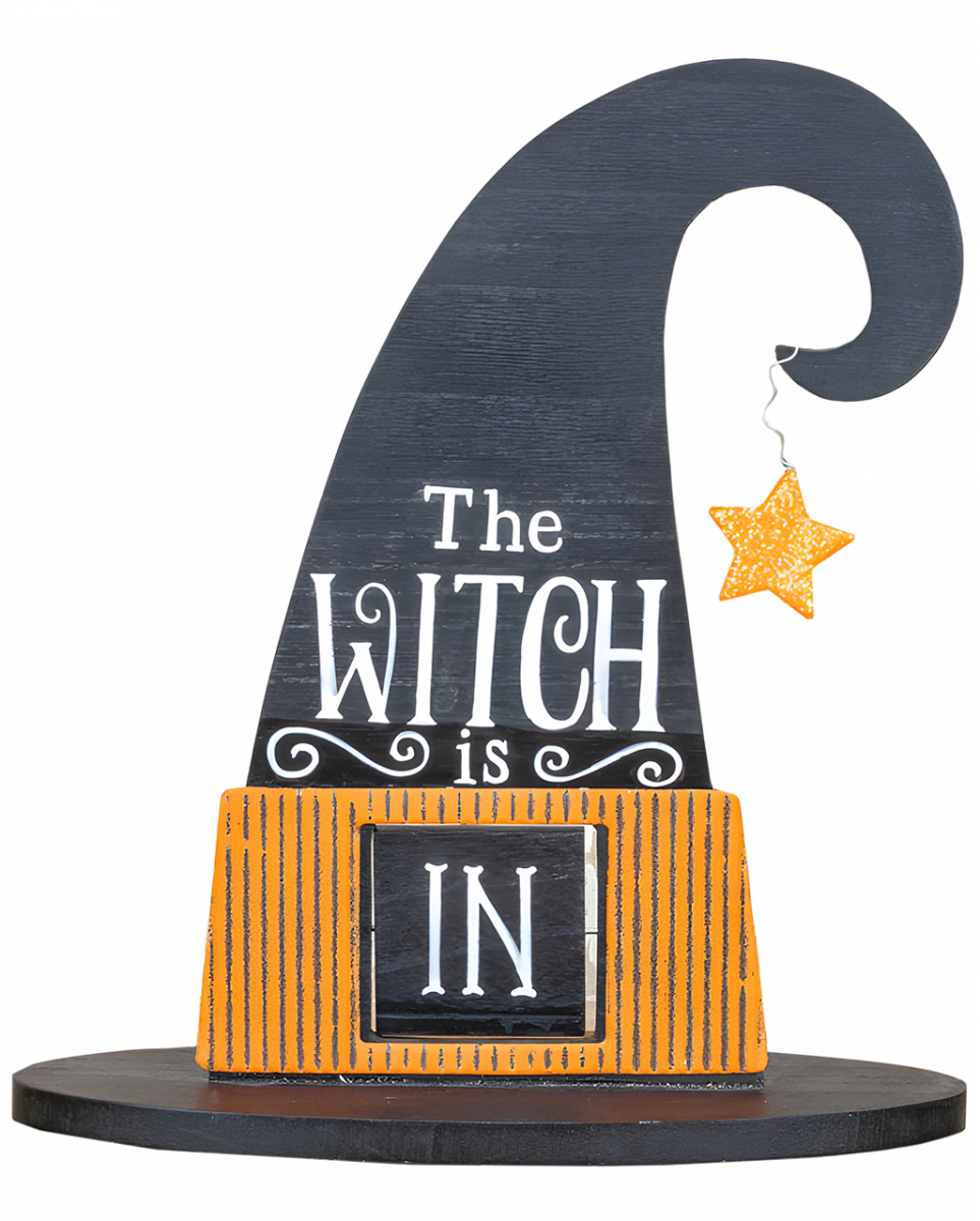 Halloween Dekoschild The Witch is IN/OUT 30cm