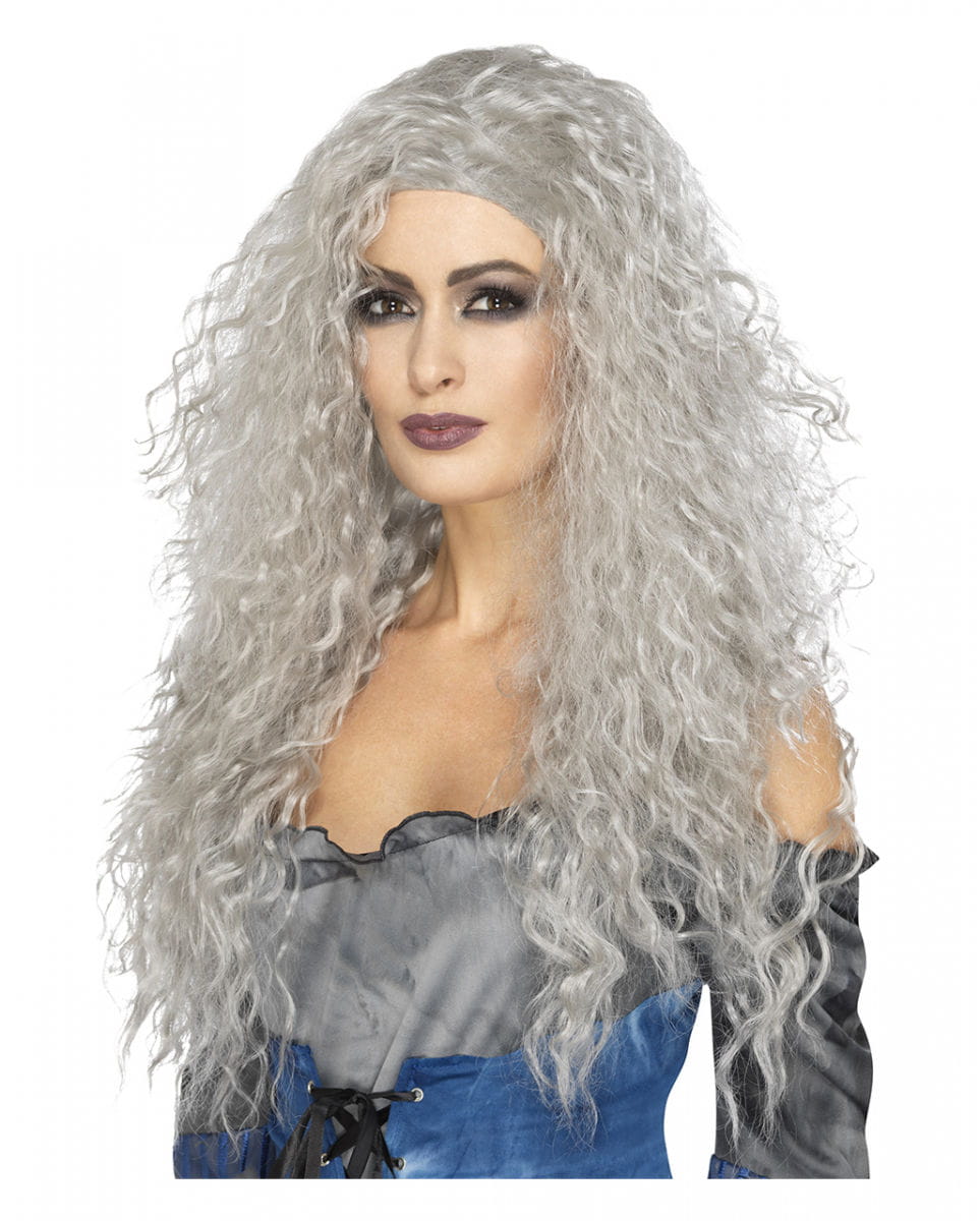 Graue Lockenperücke für Damen