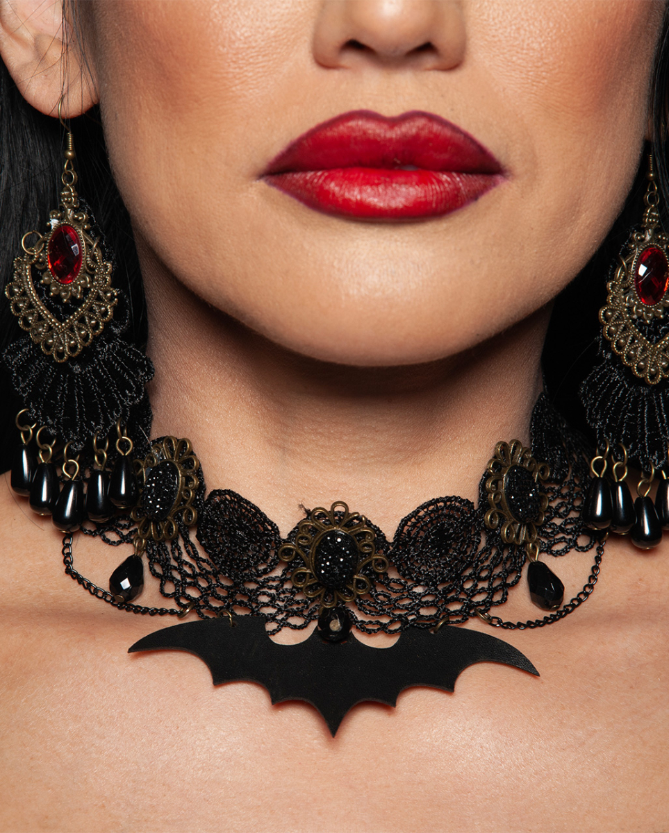 Viktorianische Fledermaus Halskette