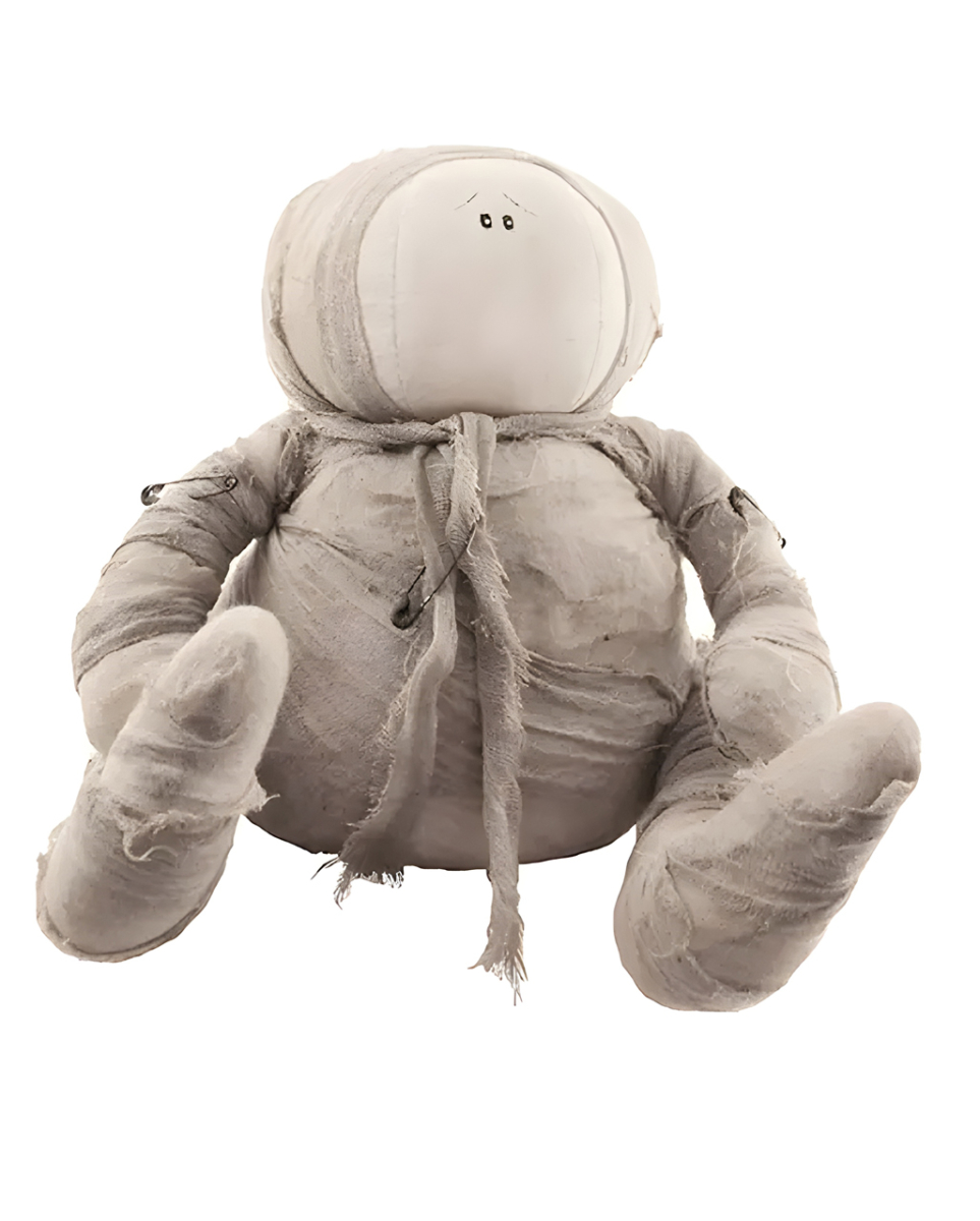 Antike Mumie als Deko Figur aus Sackleinen 30cm