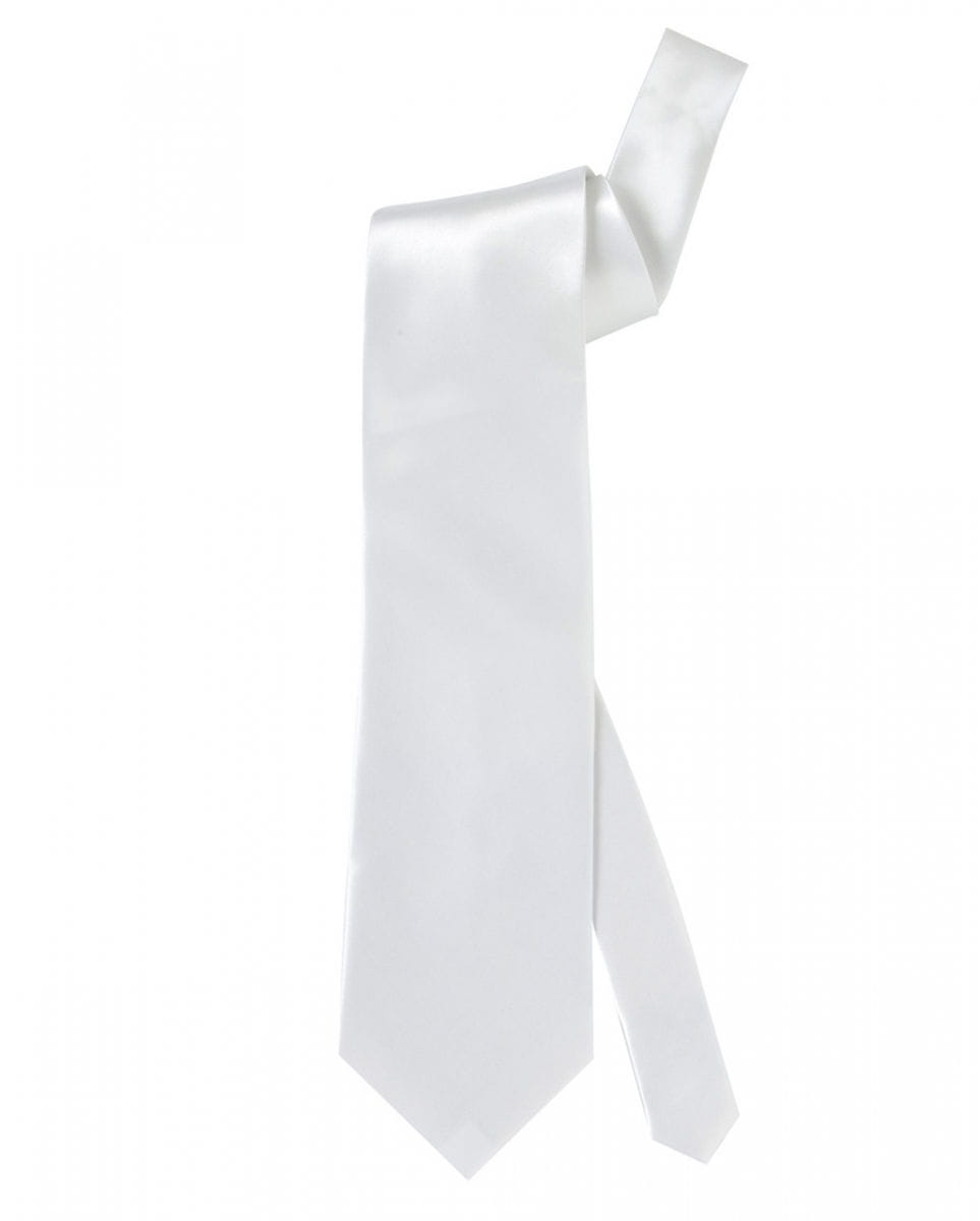 Satin Schlips weiß