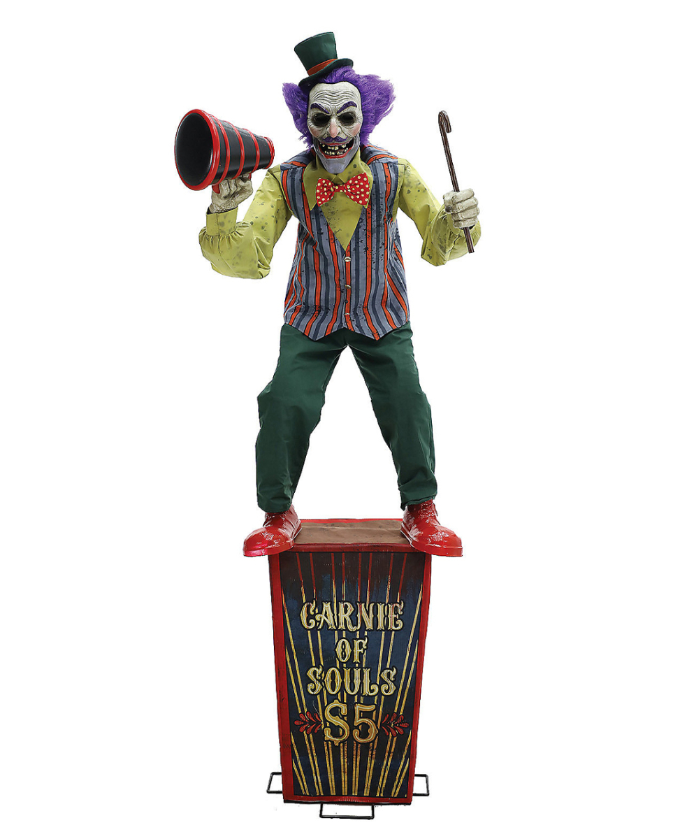 Zirkus Clown Marktschreier Halloween Animatronic 182cm