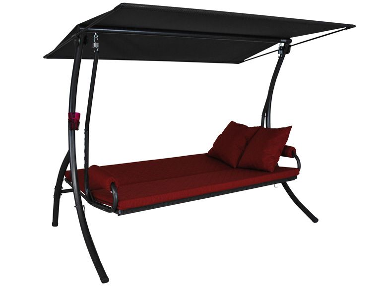 Angerer Hollywoodschaukel »WAVE«, 3-Sitzer (Bordeaux)