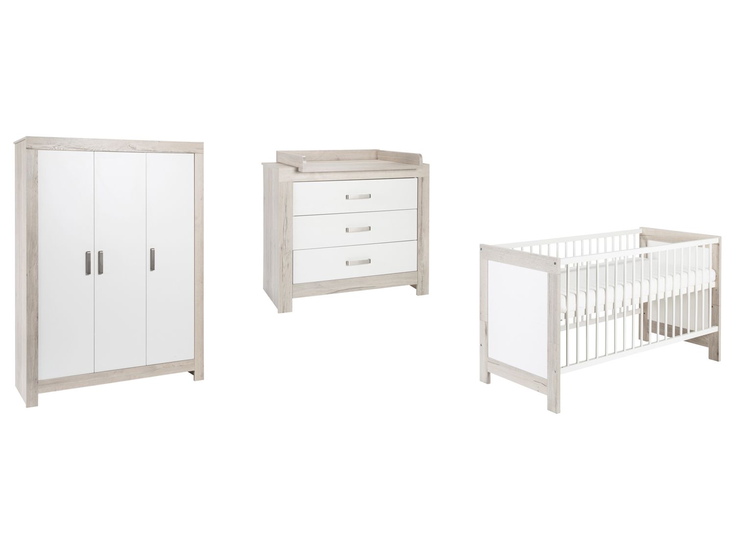 Schardt Kinderzimmer-Set Nordic Halifax (mit 3 Türer Schrank)