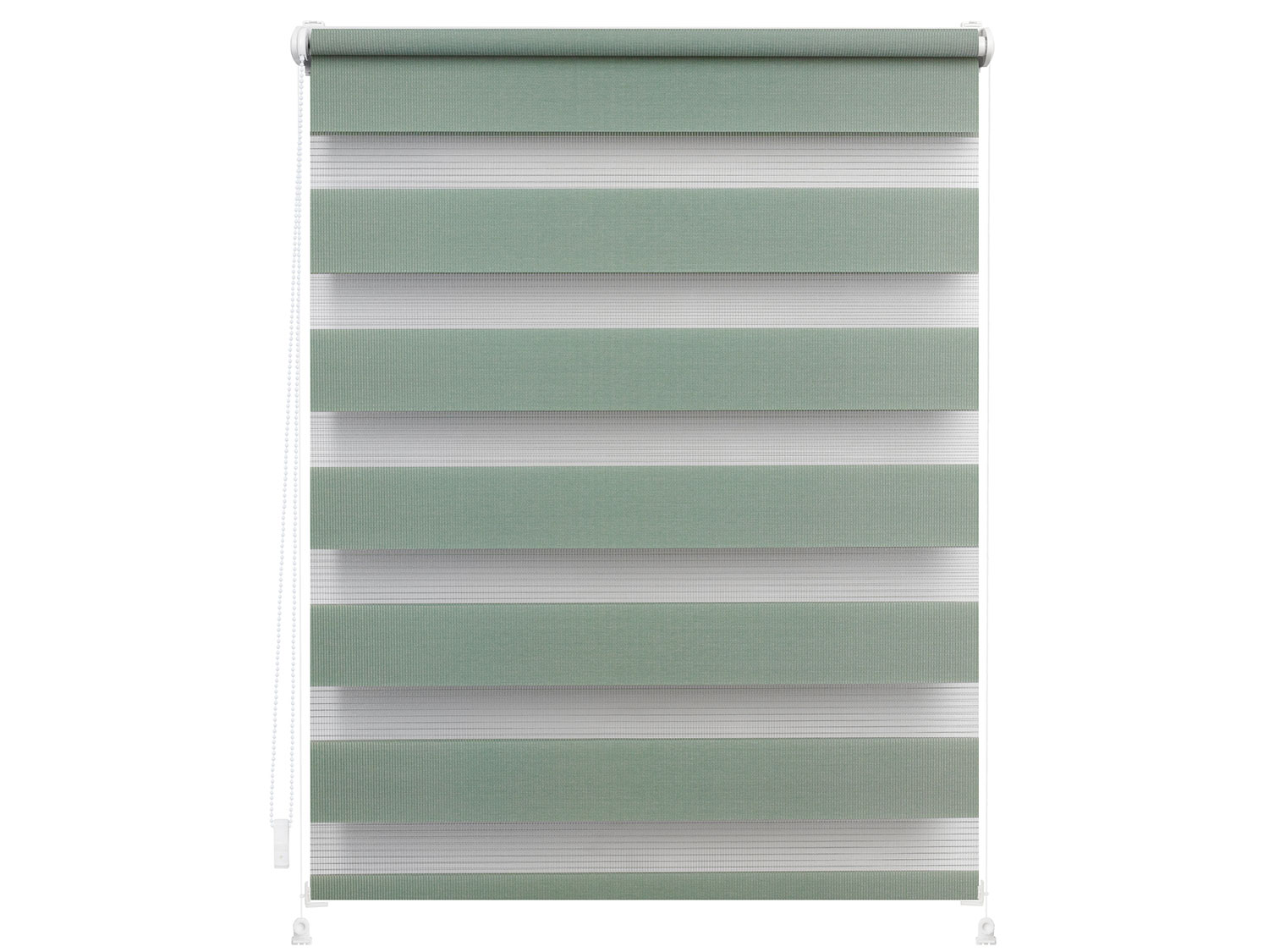 Lichtblick Duo-Rollo Klemmfix, ohne Bohren, verspannt, blickdicht (Salbei, 45 x 150 cm)