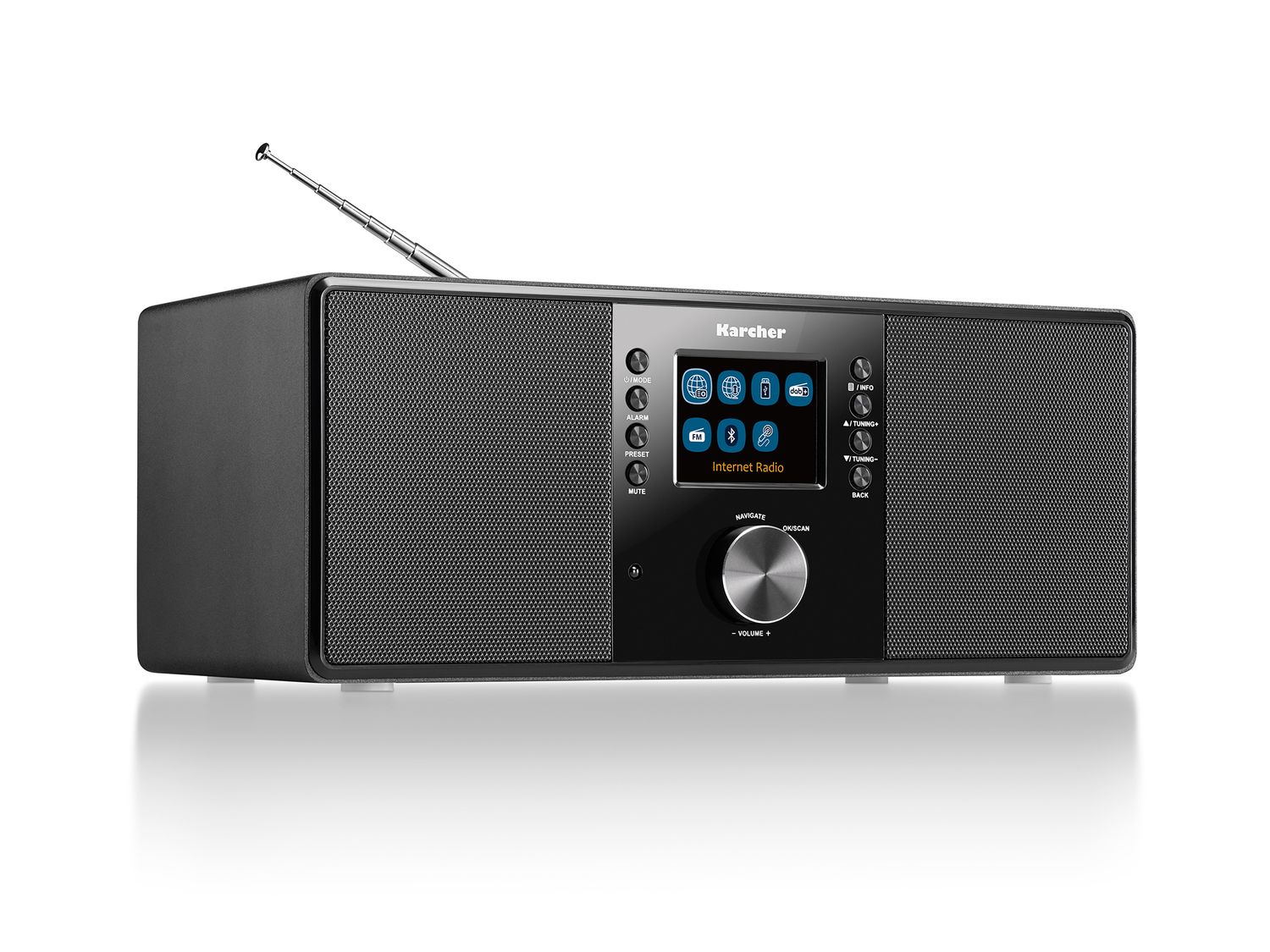 Karcher DAB 7000i Internetradio - DAB+ / UKW Radio - Bluetooth - USB - Wecker
