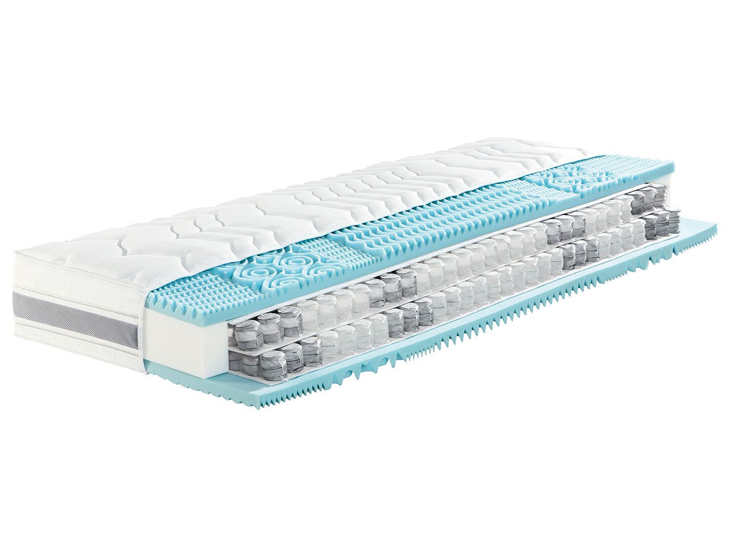 f.a.n. 7-Zonen Doppel-Taschenfederkern-Matratze DuoSpring Premium (H3, 90 X 190 CM)