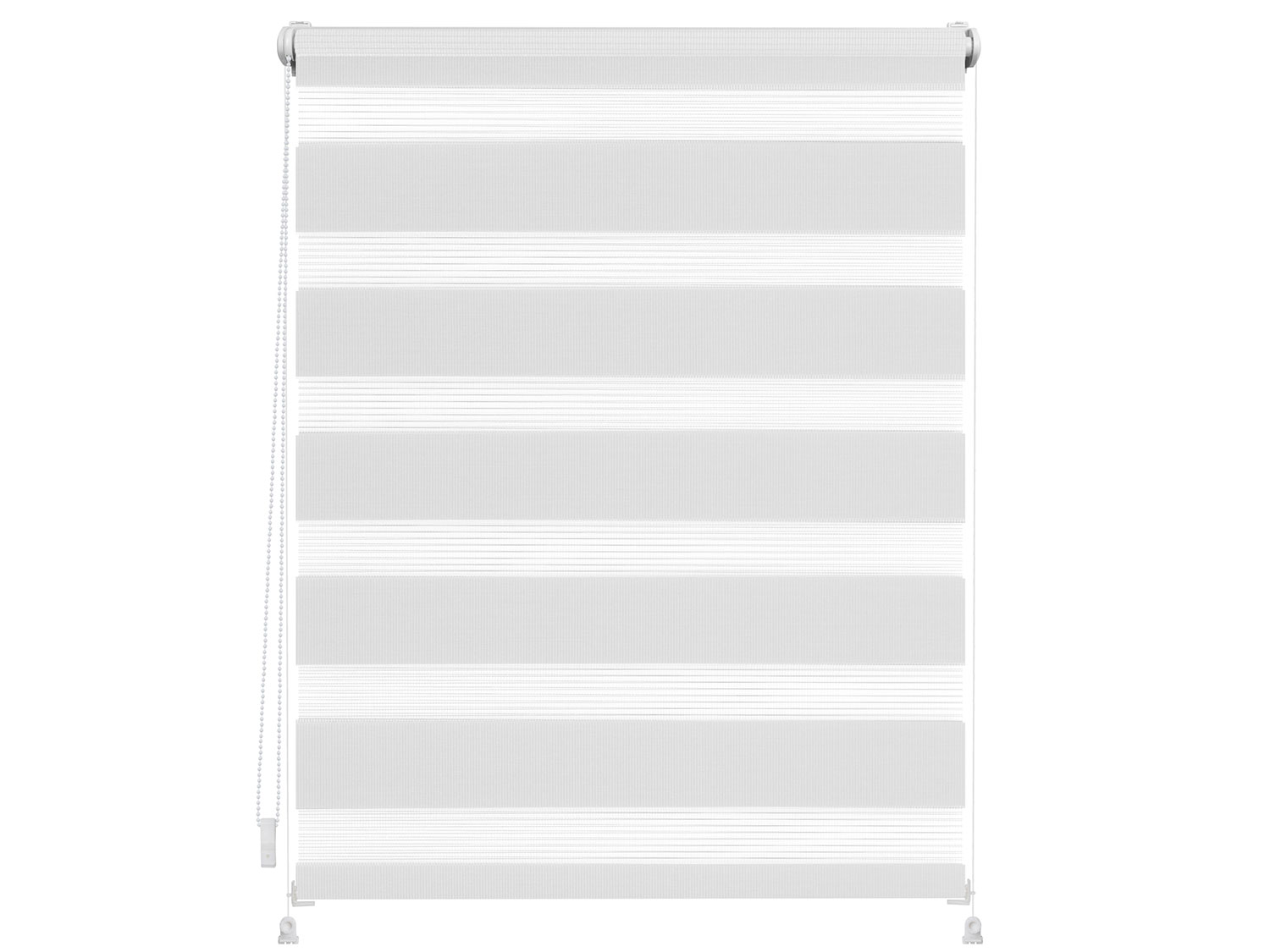 Lichtblick Duo-Rollo Klemmfix, ohne Bohren, verspannt, blickdicht (Weiß, 80 x 200 cm)