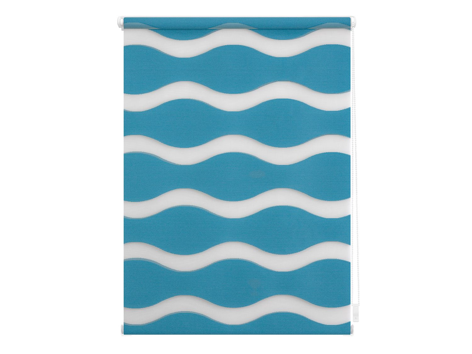 Lichtblick Duo Rollo Welle Klemmfix, ohne Bohren (Petrol, 45x150 cm)