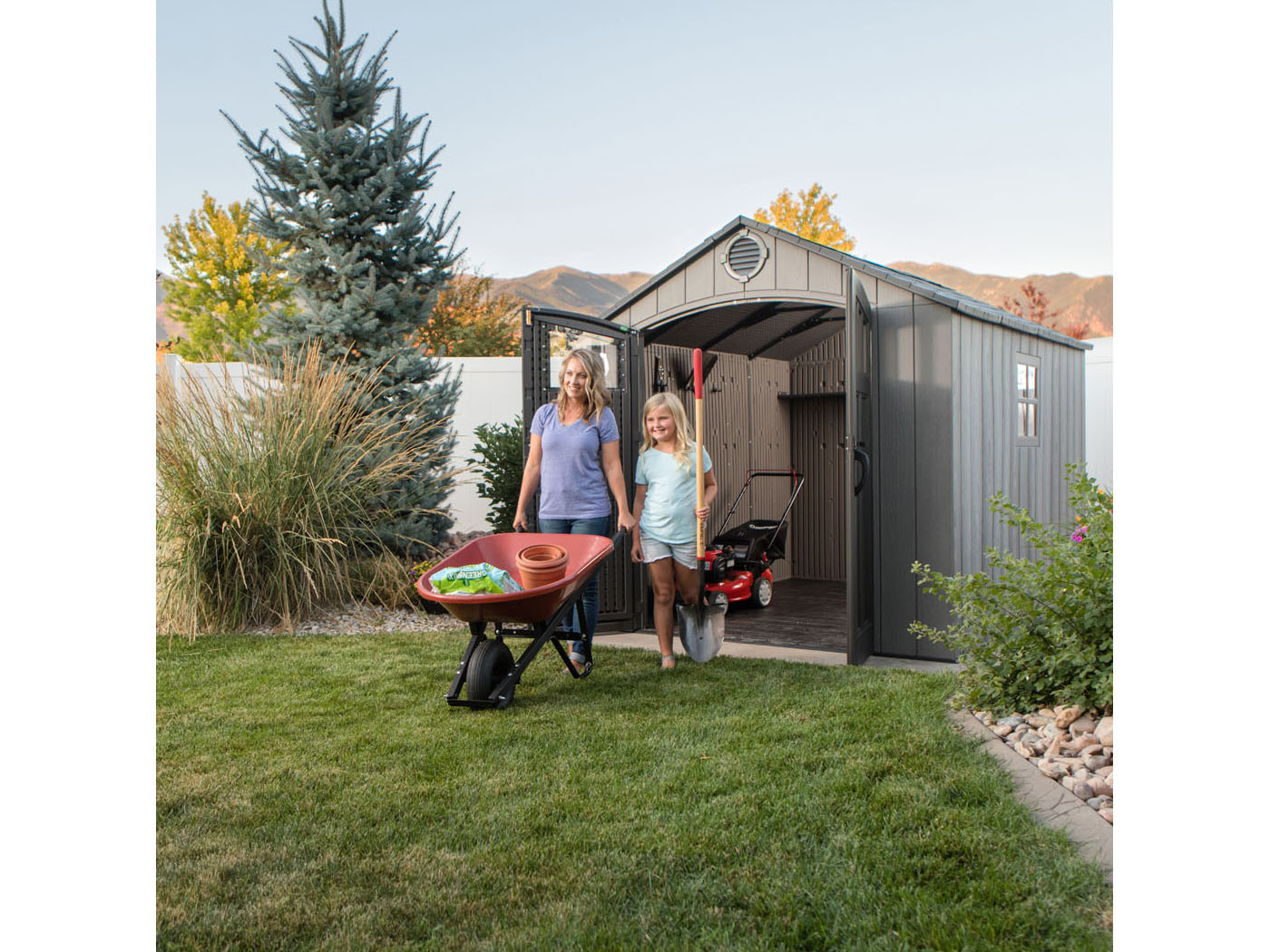 Lifetime Gerätehaus »Jupiter«, Stahl/Kunststoff, mit Regal und Wandhaken