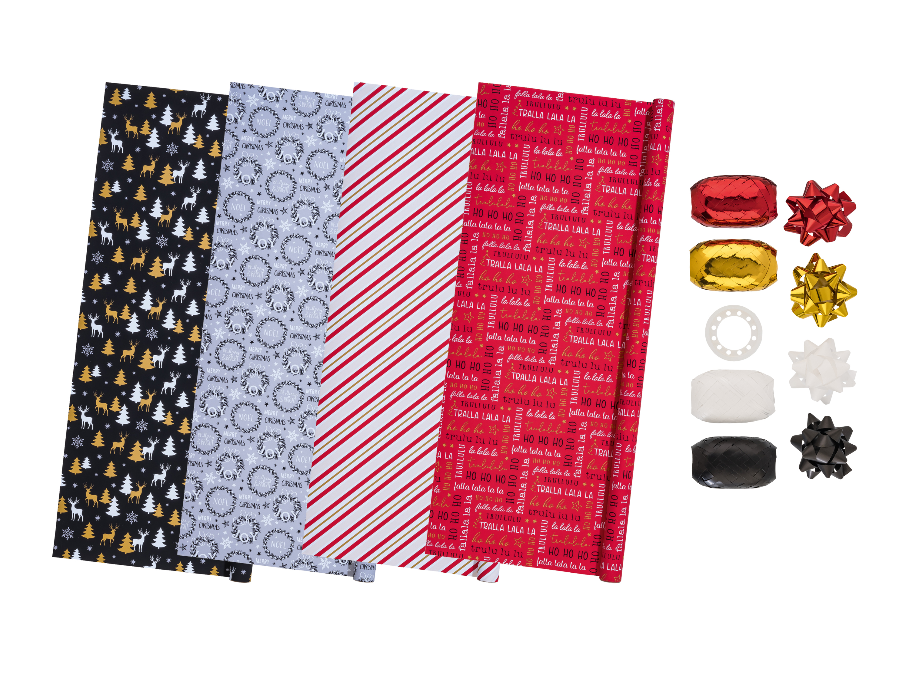 crelando® Geschenkpapier-Set (gold/silber/weiß)