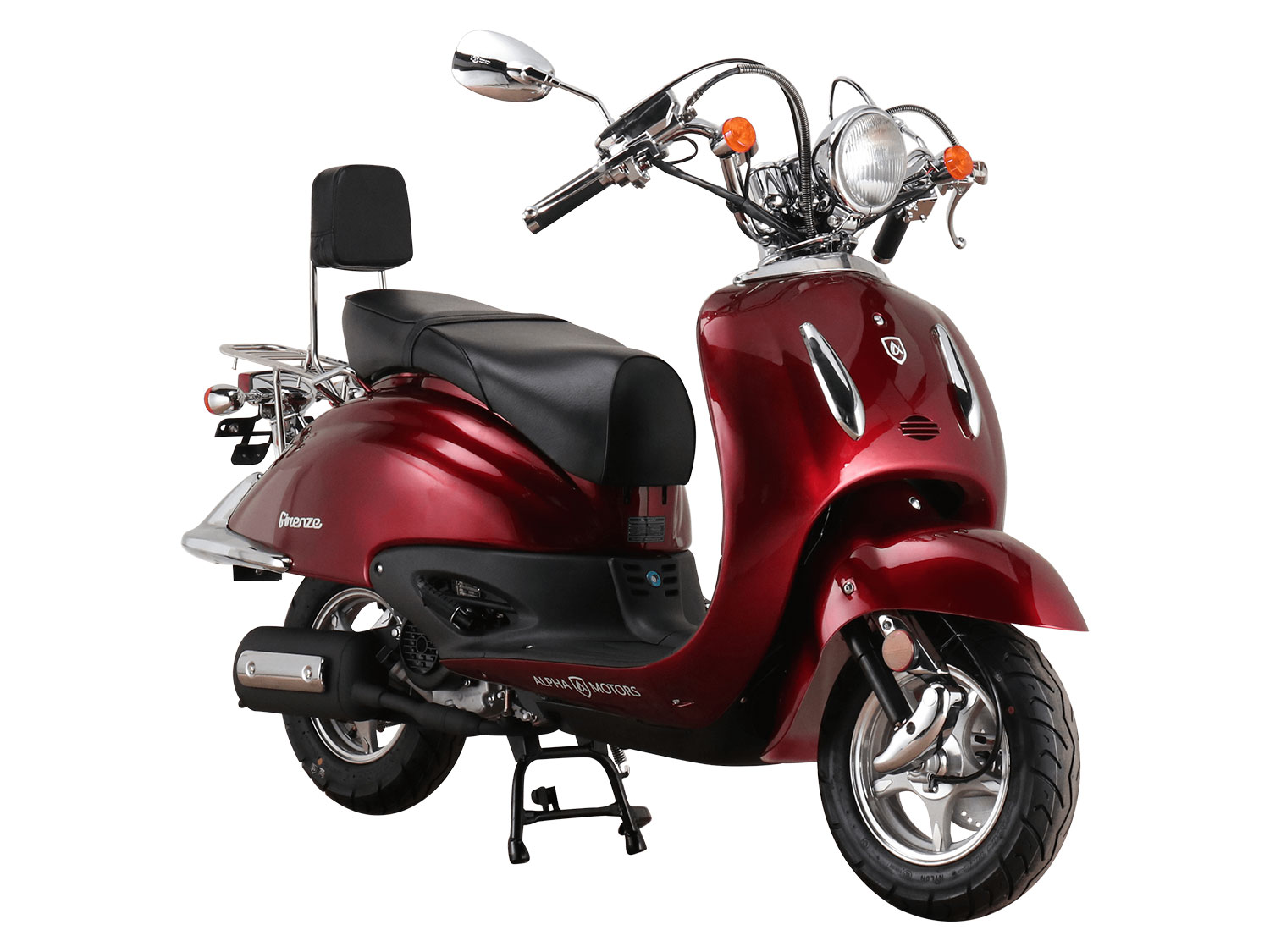 Alpha Motors Mofaroller Firenze 50 ccm EURO5 (25 km/h, Weinrot)