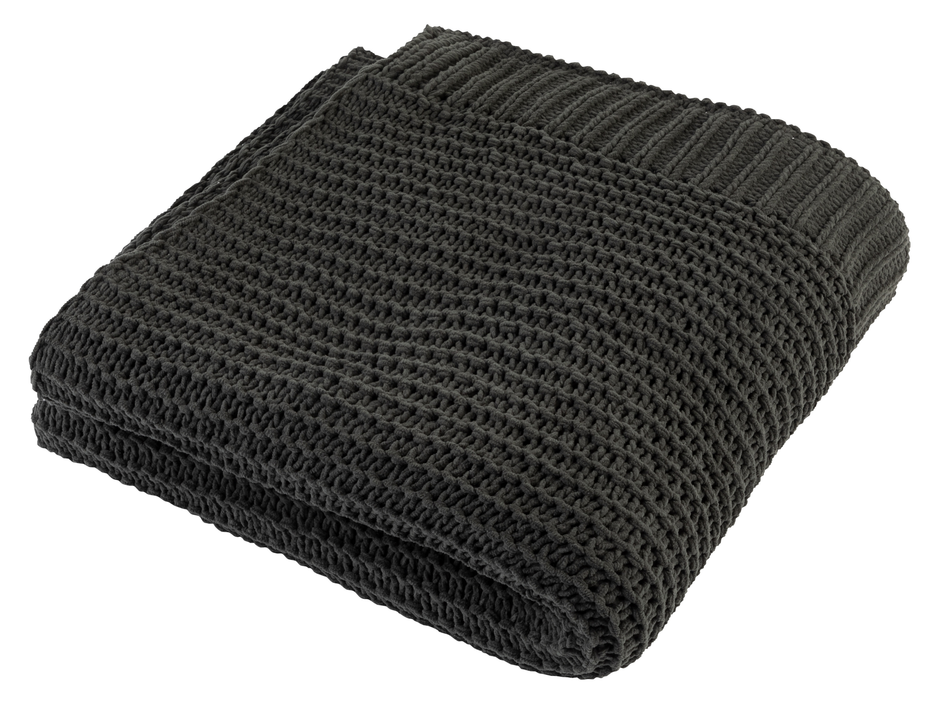 LIVARNO home Kuscheldecke Chenille, 125 x 140 cm (Dunkelgrün)''