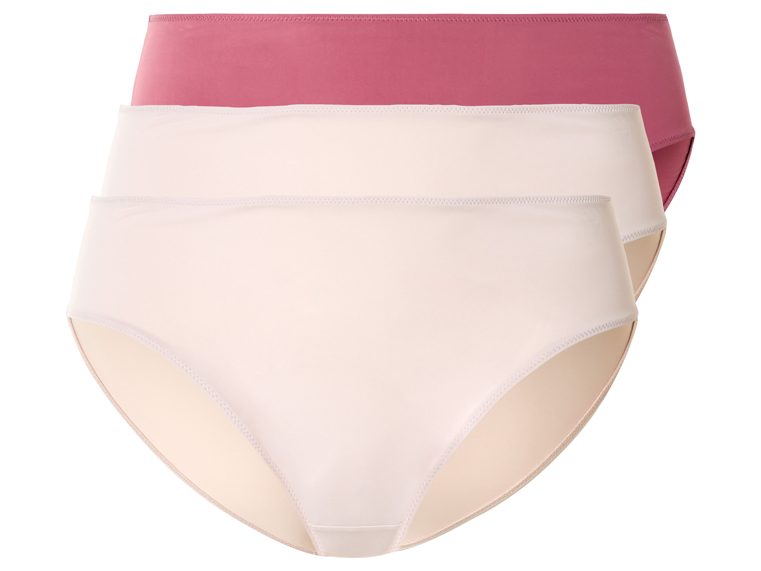 esmara® 3 Paar Damen Slips (XL (48/50), beere/rosa)