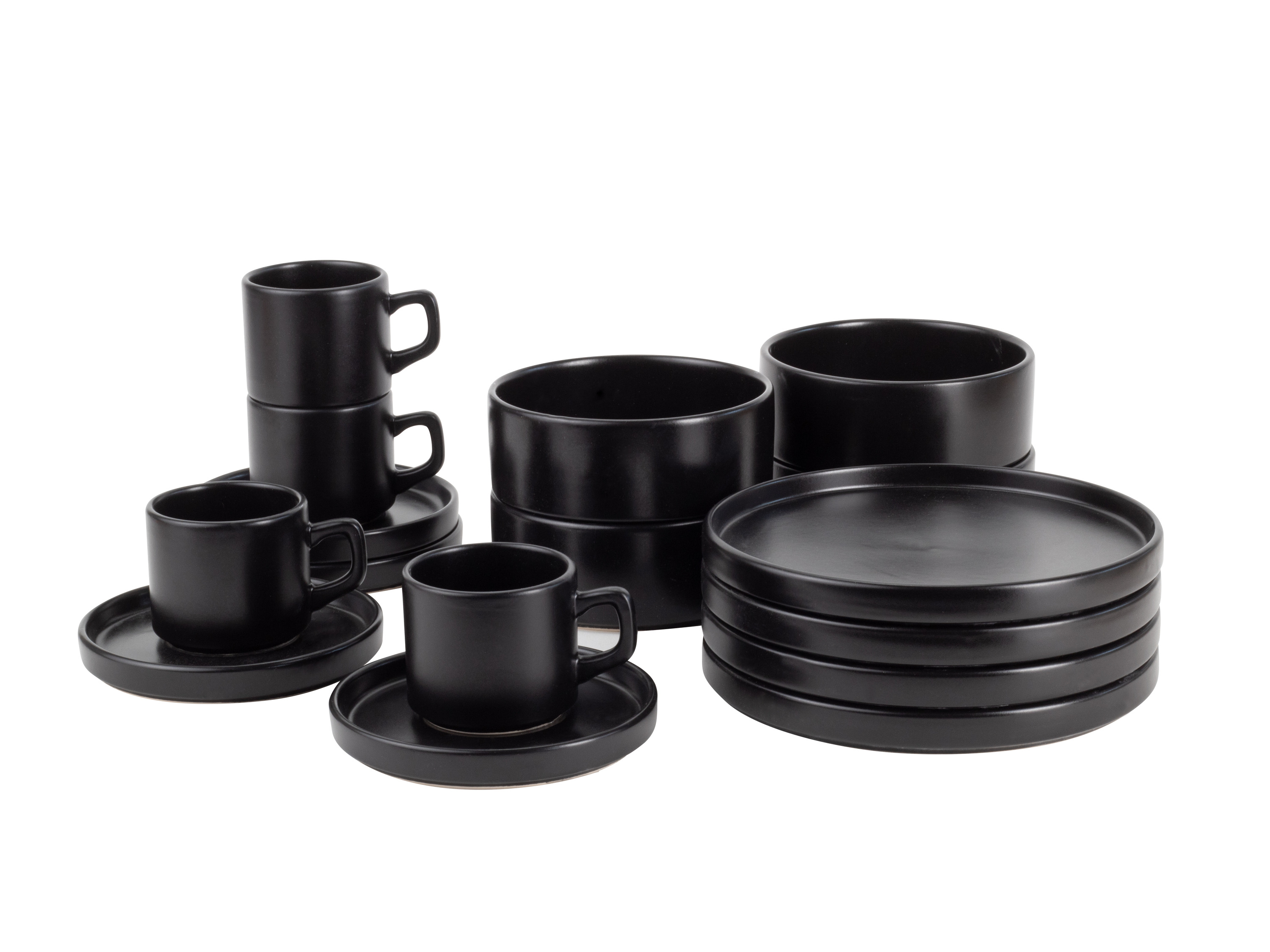 Mövenpick Skandinavisches Geschirrset (Schwarz)