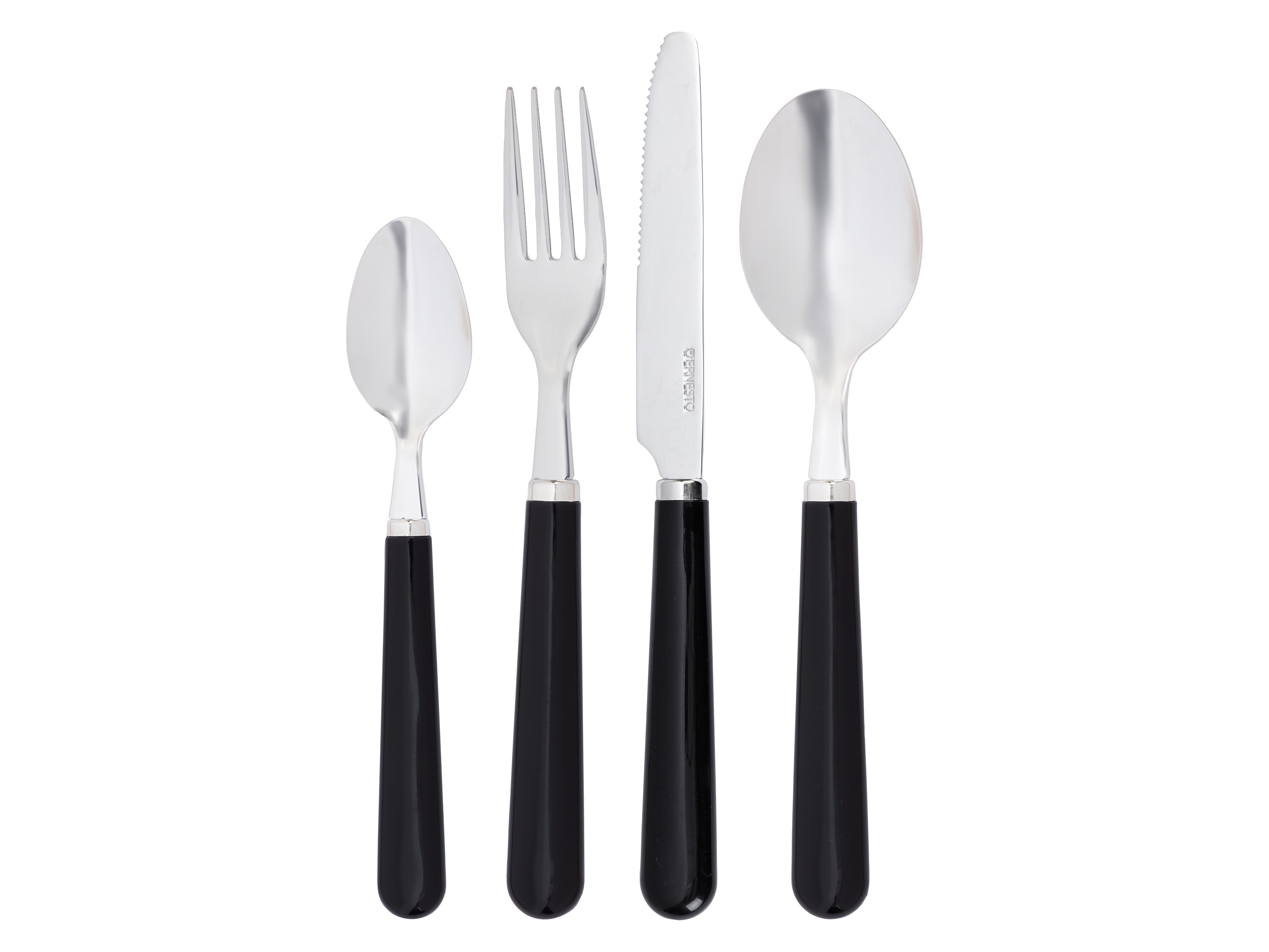 ERNESTO® Besteck-Set 24tlg. (Schwarz)